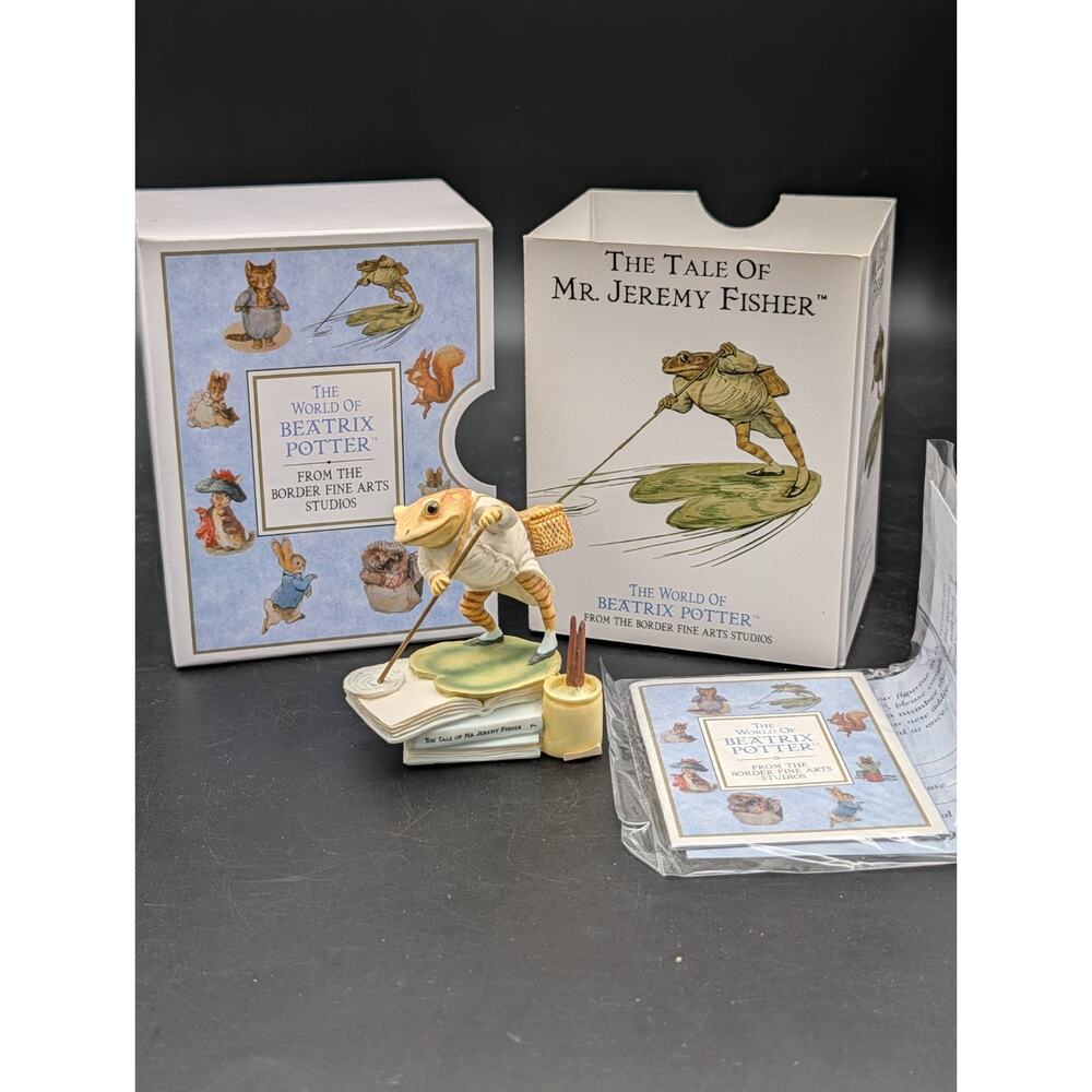 Vintage The world of Beatrix Potter Mr. Jeremy Fisher Figurine Collectible NIB